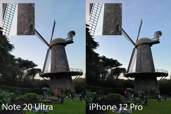 iPhone 12 Pro与Note 20 Ultra相机对比
