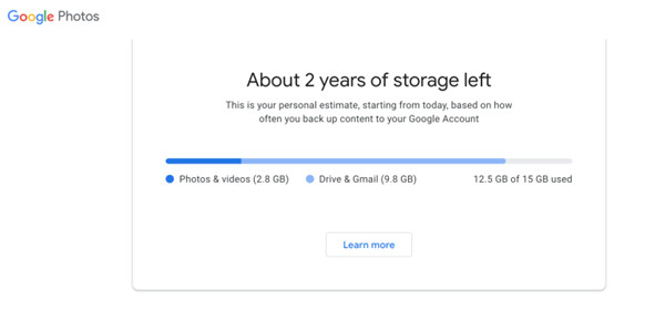 谷歌将在明年淘汰Google照片上的无限存储空间