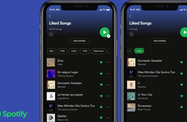 Spotify可以按流派或心情播放喜欢的歌曲