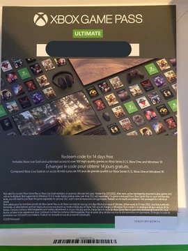 Xbox Game Pass Ultimate免费试用版中列出的Xbox Series S控制台