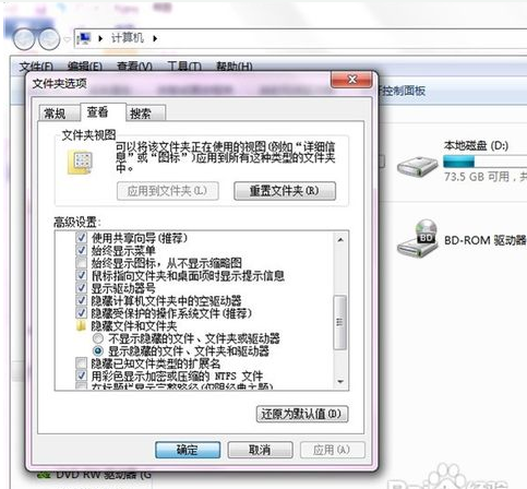 极速重装系统win7显示文件格式的方法