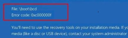 重装系统后电脑无法开机报错0xc00000f咋办