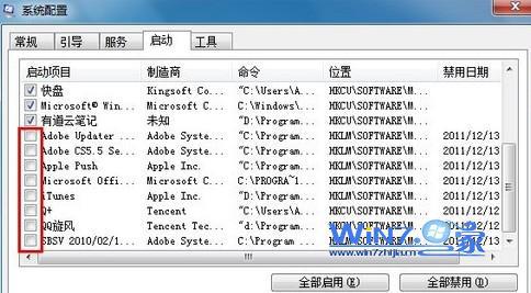 win7系统下如何关闭启动项 win7系统关闭启动项的方法