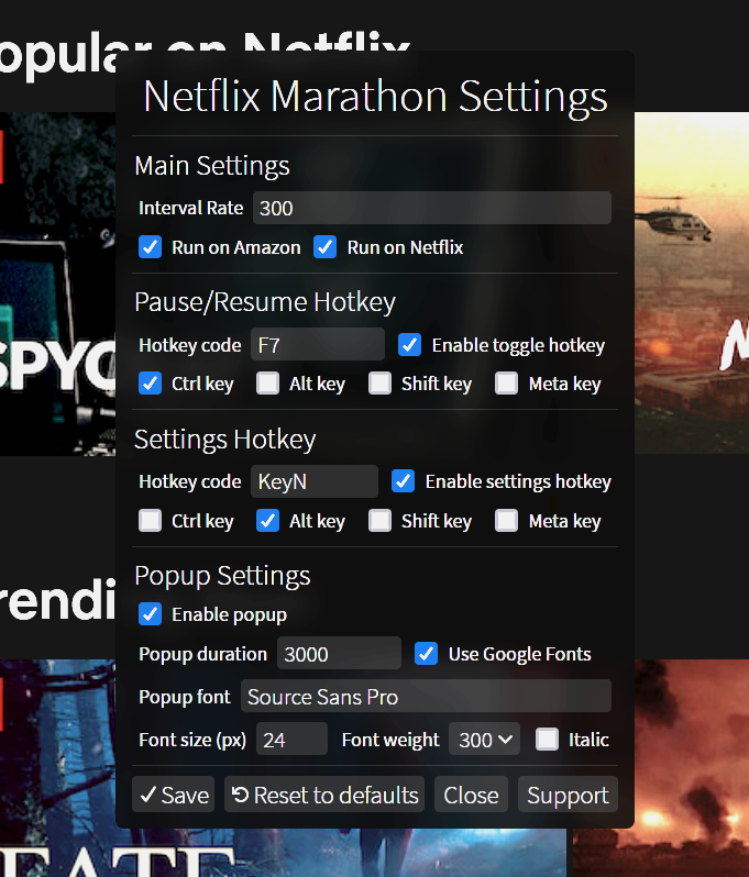 网飞马拉松赛js脚本