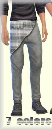 模拟人生4男士双层长裤MOD