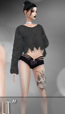 模拟人生4背部恶魔纹身MOD