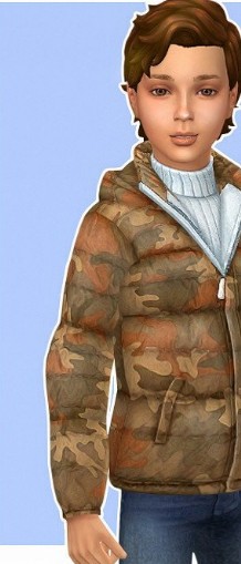 模拟人生4小男孩迷彩夹克MOD