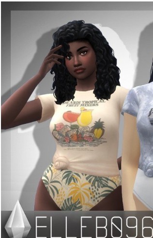 模拟人生4复古t恤泳装MOD