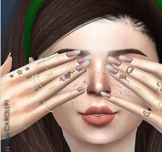 模拟人生4女性美丽手指纹身MOD