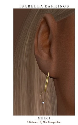 模拟人生4双圆环珍珠耳环MOD