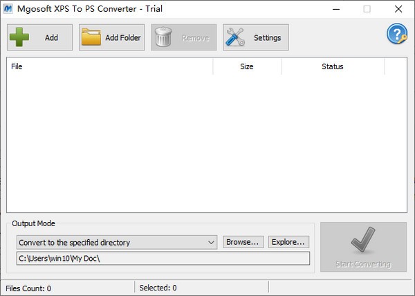 Mgosoft XPS To PS Converter(XPS转PS工具)