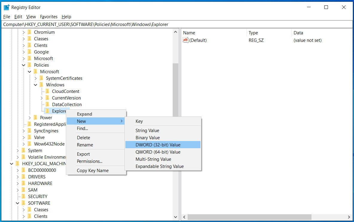 win10开始禁止bing必须搜索菜单