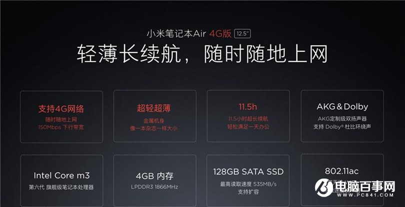 小米笔记本Air 4G版怎么样 小米笔记本Air 4G版发布会图文回顾