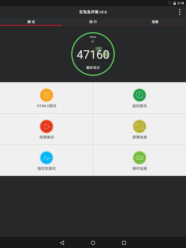 诺基亚N1平板跑分