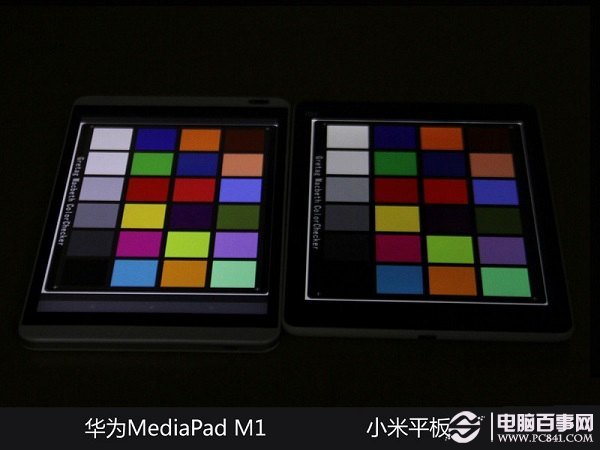 小米平板和华为M1屏幕可视角度对比