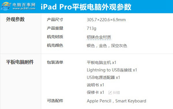 iPad Pro有玫瑰金色吗？
