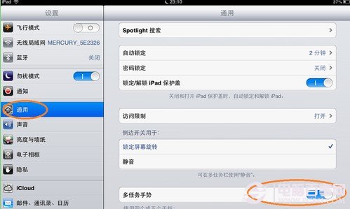 ipad手势功能