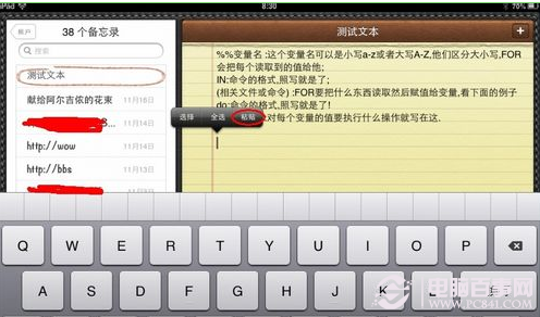 ipad如何复制粘贴