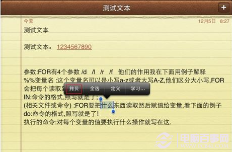 ipad如何复制粘贴